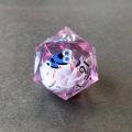 One Pink D20 with Blue Eye